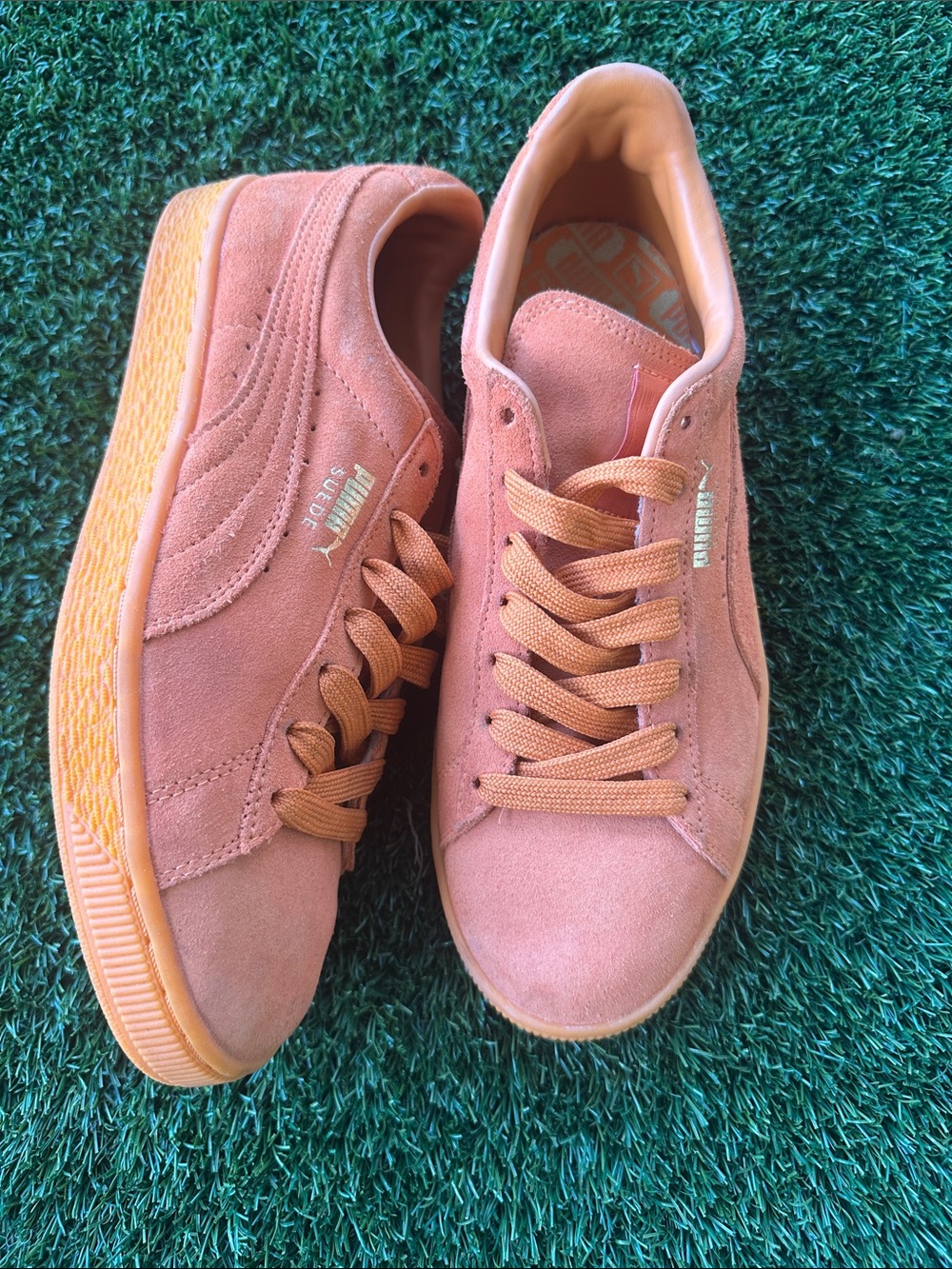 Puma Suede Women's Sneakers in Coral Orange